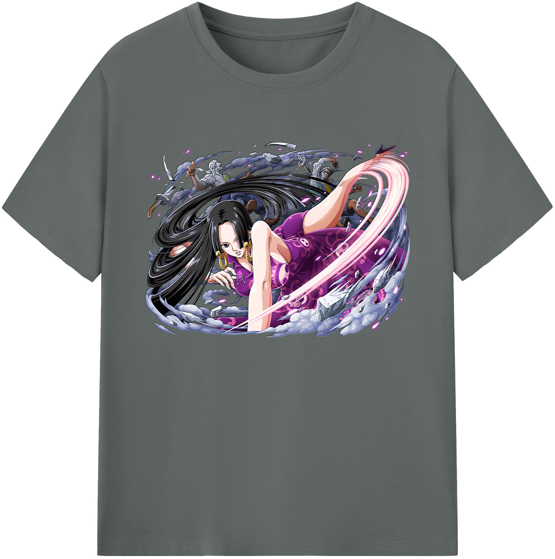 ワンピース ボア・ハンコック ONE PIECE Boa·Hancock 綿100％ メンズ半袖Tシャツ｜肌触りやわらか＆通気性